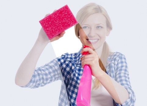 Cleaner removing stains from fabric seating in Hayes