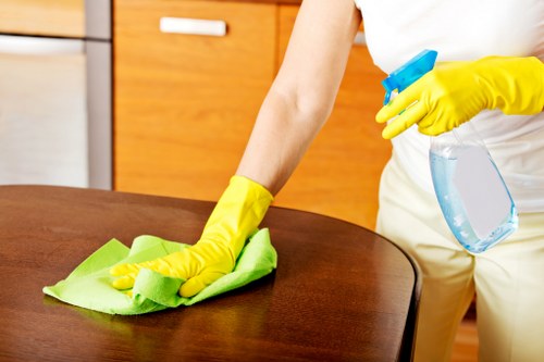 Carpet cleaning equipment in use during a Hayes carpet cleaning job